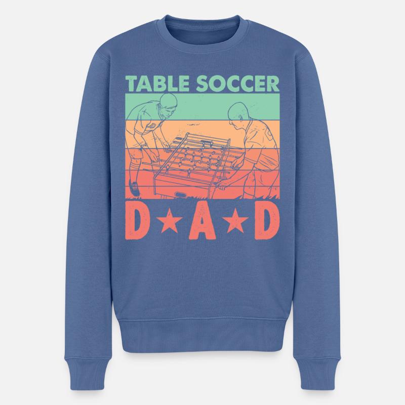 Table Soccer Dad - Männer Premium Bio Pullover - Taubenblau