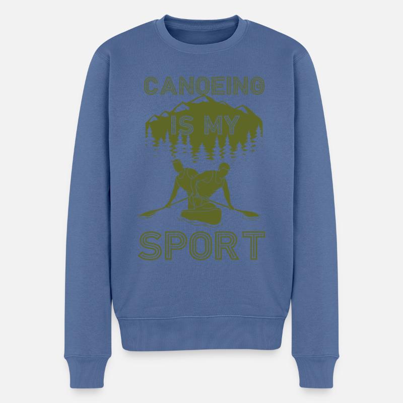 Canoë Canoë Canoë Est Mon - Pull Premium bio Homme - bleu pigeon