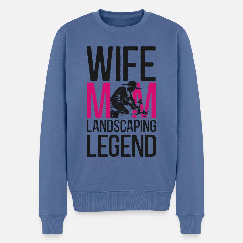 Landscaper Landscaping Landscape - Männer Premium Bio Pullover - Taubenblau