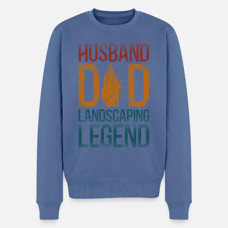 Landscaper Landscaping Landscape - Männer Premium Bio Pullover - Taubenblau