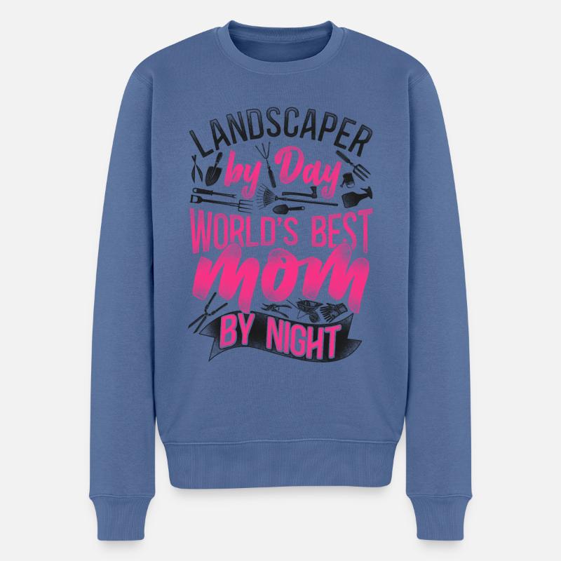 Landscaper Landscaping Landscape - Männer Premium Bio Pullover - Taubenblau