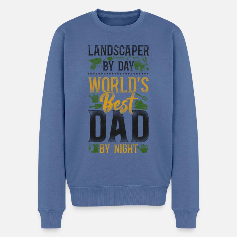 Landscaper Landscaping Landscape - Männer Premium Bio Pullover - Taubenblau