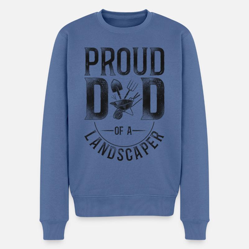 Landscaper Landscaping Landscape - Männer Premium Bio Pullover - Taubenblau