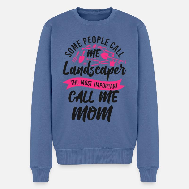 Landscaper Landscaping Landscape - Männer Premium Bio Pullover - Taubenblau