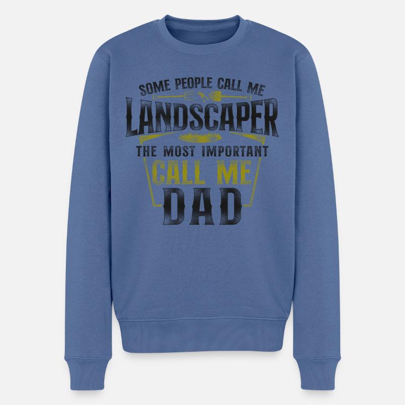 Landscaper Landscaping Landscape - Männer Premium Bio Pullover - Taubenblau