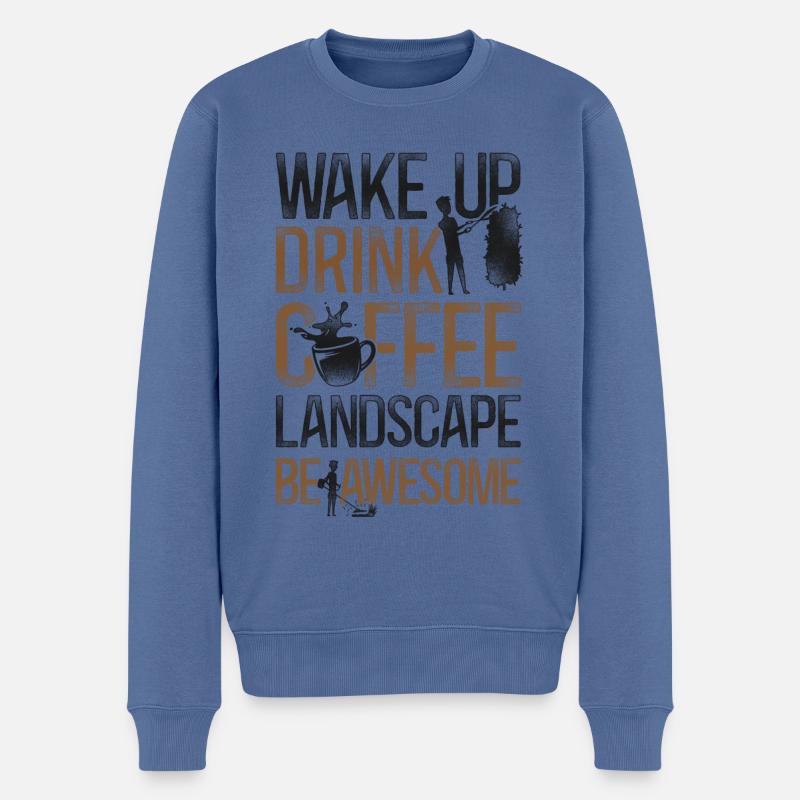 Landscaper Landscaping Landscape - Männer Premium Bio Pullover - Taubenblau