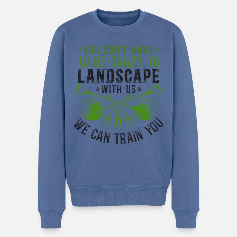 Landscaper Landscaping Landscape - Männer Premium Bio Pullover - Taubenblau