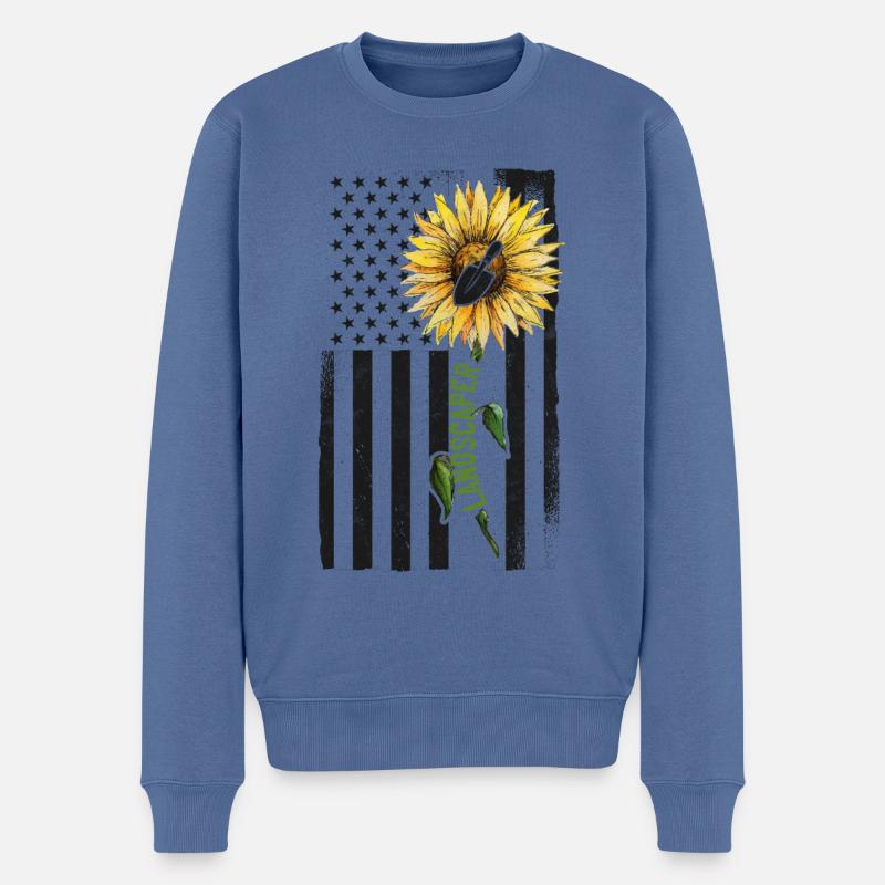 Paysagiste Architecte Paysagiste Usa - Pull Premium bio Homme - bleu pigeon