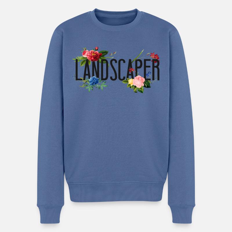 Landscaper Landscaping Landscape - Männer Premium Bio Pullover - Taubenblau