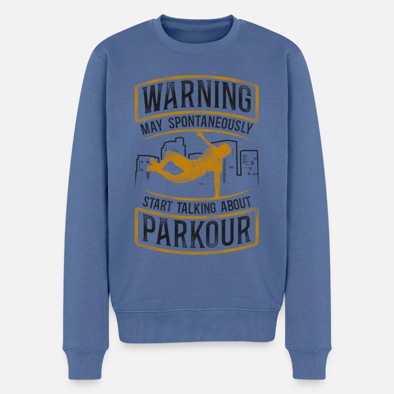 Parkour Free Running Traceur - Männer Premium Bio Pullover - Taubenblau