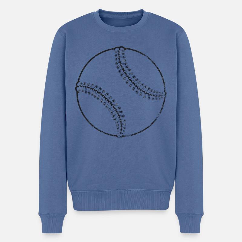 Baseball Fan - Männer Premium Bio Pullover - Taubenblau