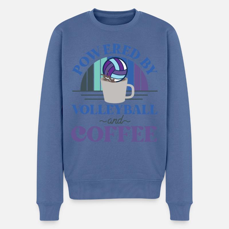 Café de l’équipe de volley-ball - Pull Premium bio Homme - bleu pigeon