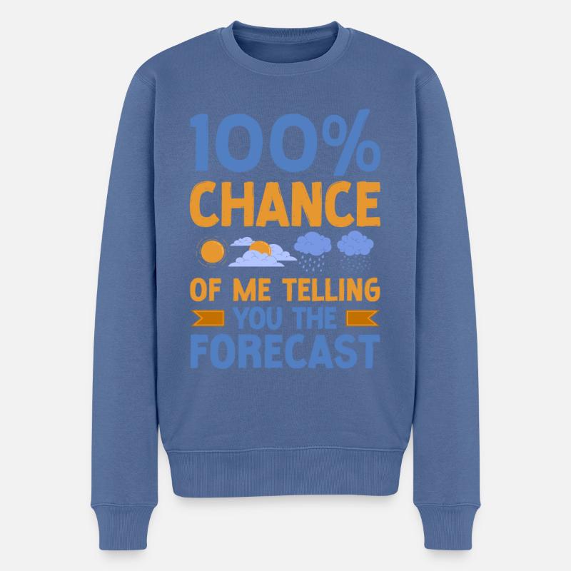 Meteorologist Weather Forecast - Männer Premium Bio Pullover - Taubenblau