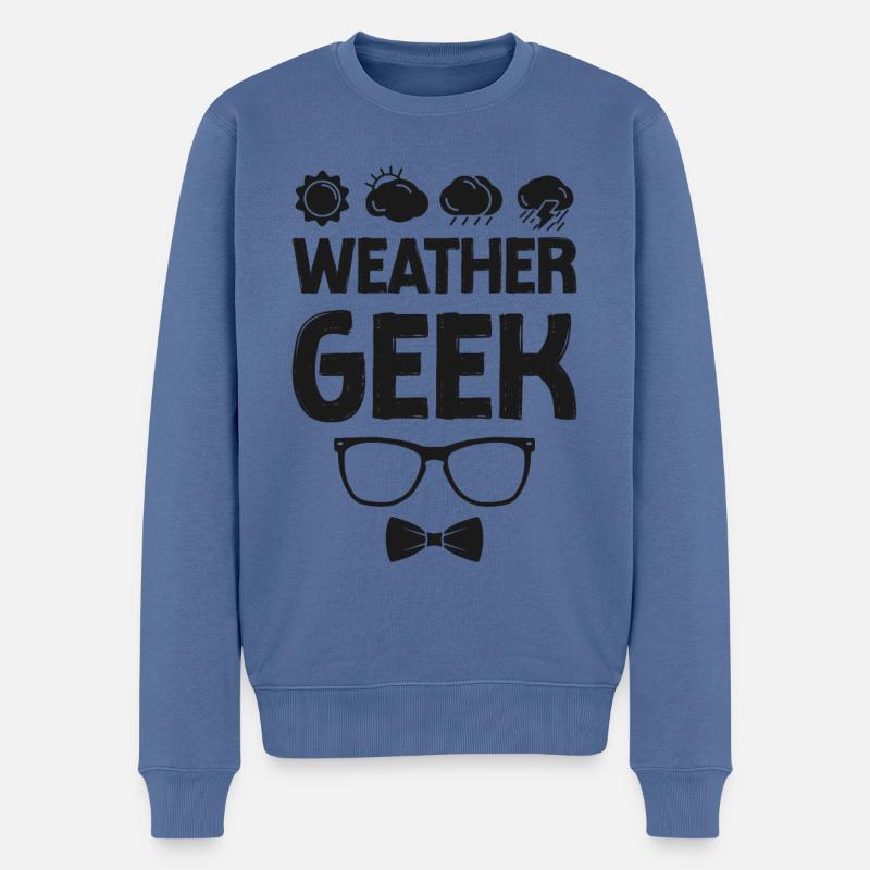 Meteorologist Weather Forecast - Männer Premium Bio Pullover - Taubenblau