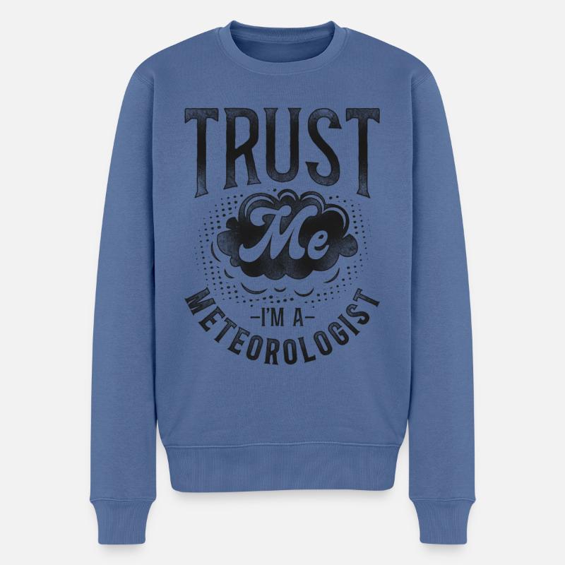 Meteorologist Weather Forecast - Männer Premium Bio Pullover - Taubenblau