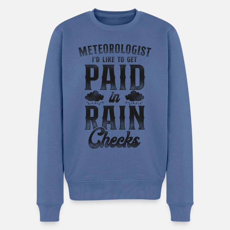 Meteorologist Weather Forecast - Männer Premium Bio Pullover - Taubenblau