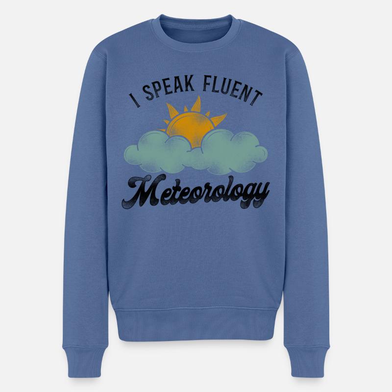 Meteorologist Weather Forecast - Männer Premium Bio Pullover - Taubenblau