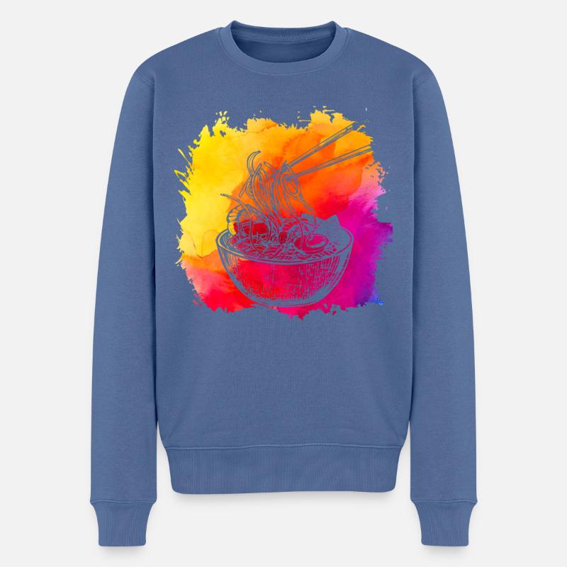 Ramen Rétro - Pull Premium bio Homme - bleu pigeon
