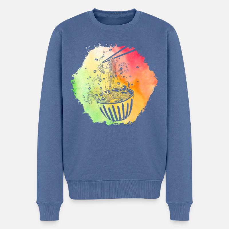 Ramen - Männer Premium Bio Pullover - Taubenblau