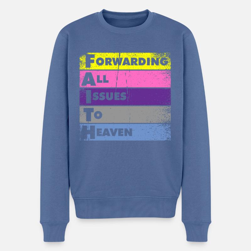 Weiterleitung Aller Probleme An Den Himmel - Männer Premium Bio Pullover - Taubenblau