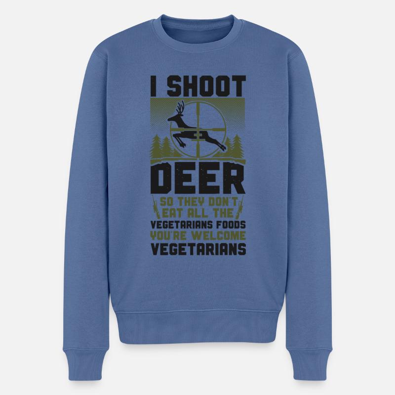Buck Deer Hunting Hunter - Männer Premium Bio Pullover - Taubenblau