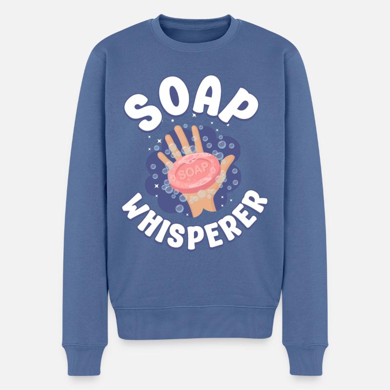 Soap Making Crafting Soap - Männer Premium Bio Pullover - Taubenblau