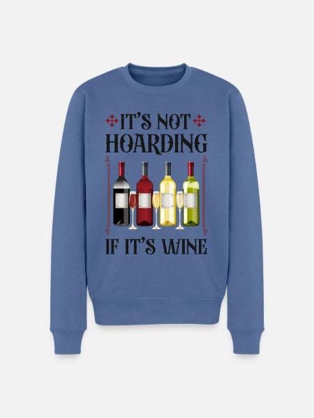 Sommelier Wine Drinking Tasting - Men's Premium Organic Jumper - stone blue