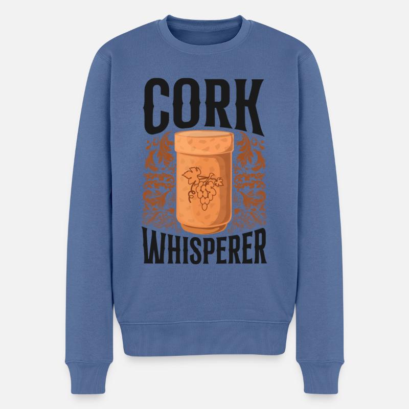 Sommelier Wine Drinking Tasting - Männer Premium Bio Pullover - Taubenblau