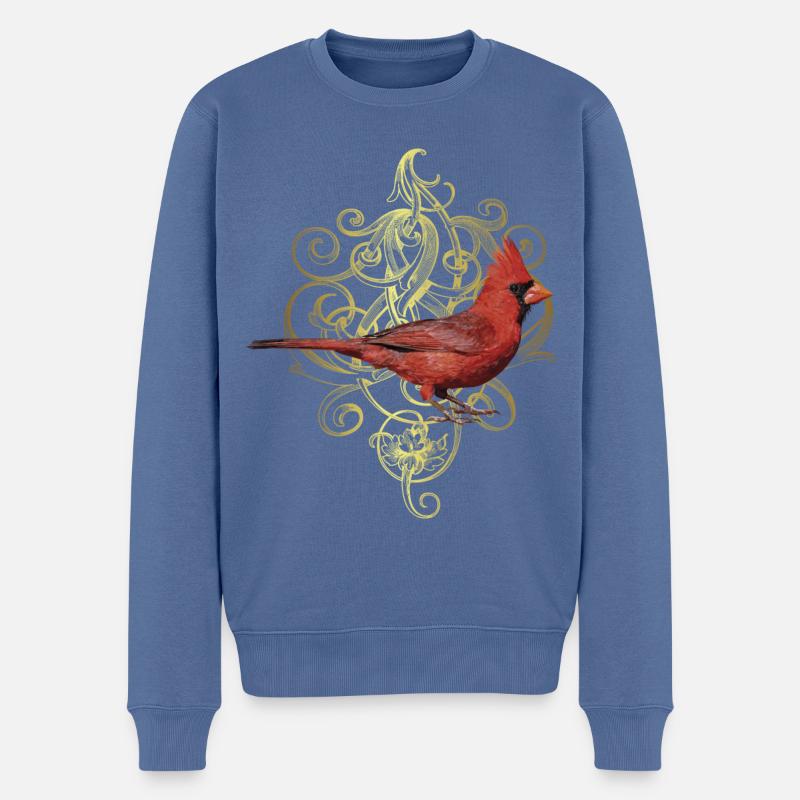 Der nördliche Kardinal - Männer Premium Bio Pullover - Taubenblau