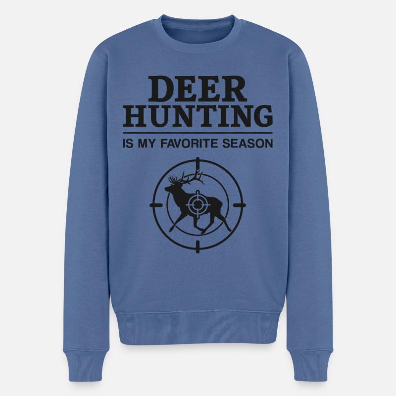 Buck Deer Hunting Hunter Deer - Männer Premium Bio Pullover - Taubenblau