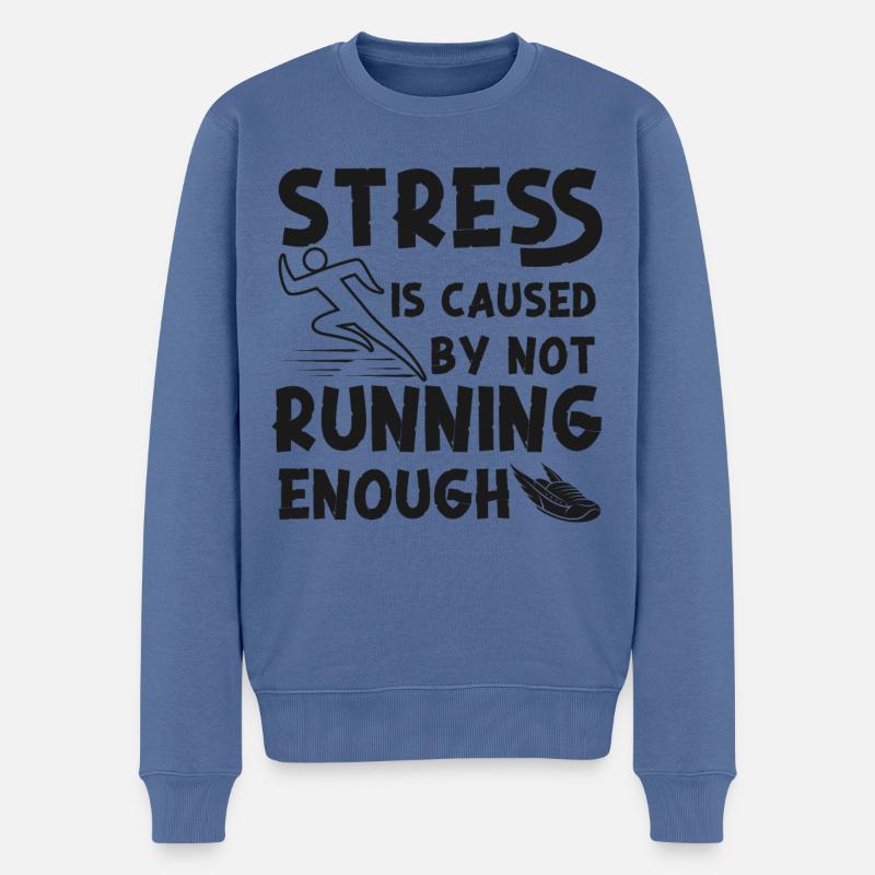 Running Runner Half Marathon - Männer Premium Bio Pullover - Taubenblau