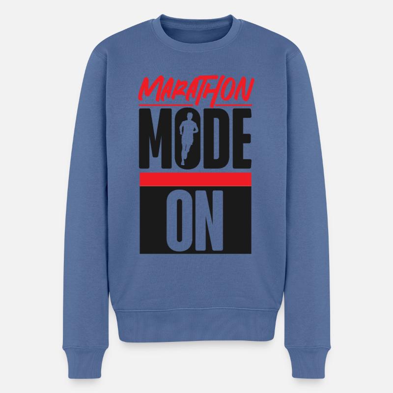 Running Runner Half Marathon - Männer Premium Bio Pullover - Taubenblau