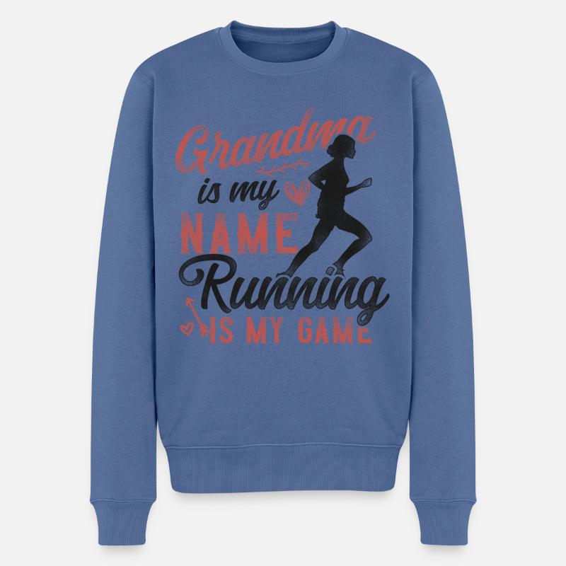 Running Runner Half Marathon - Männer Premium Bio Pullover - Taubenblau
