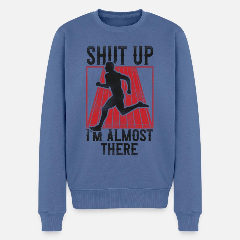 Running Runner Semi-Marathon - Pull Premium bio Homme - bleu pigeon