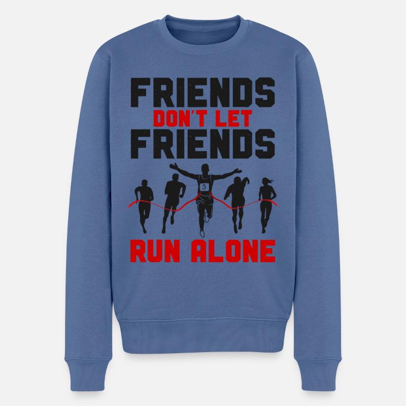 Running Runner Half Marathon - Männer Premium Bio Pullover - Taubenblau