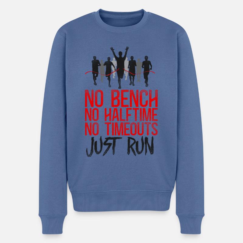 Running Runner Half Marathon - Männer Premium Bio Pullover - Taubenblau