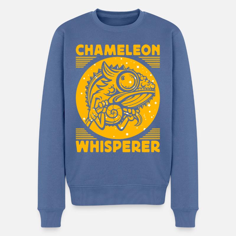 Chameleon Whisperer - Männer Premium Bio Pullover - Taubenblau