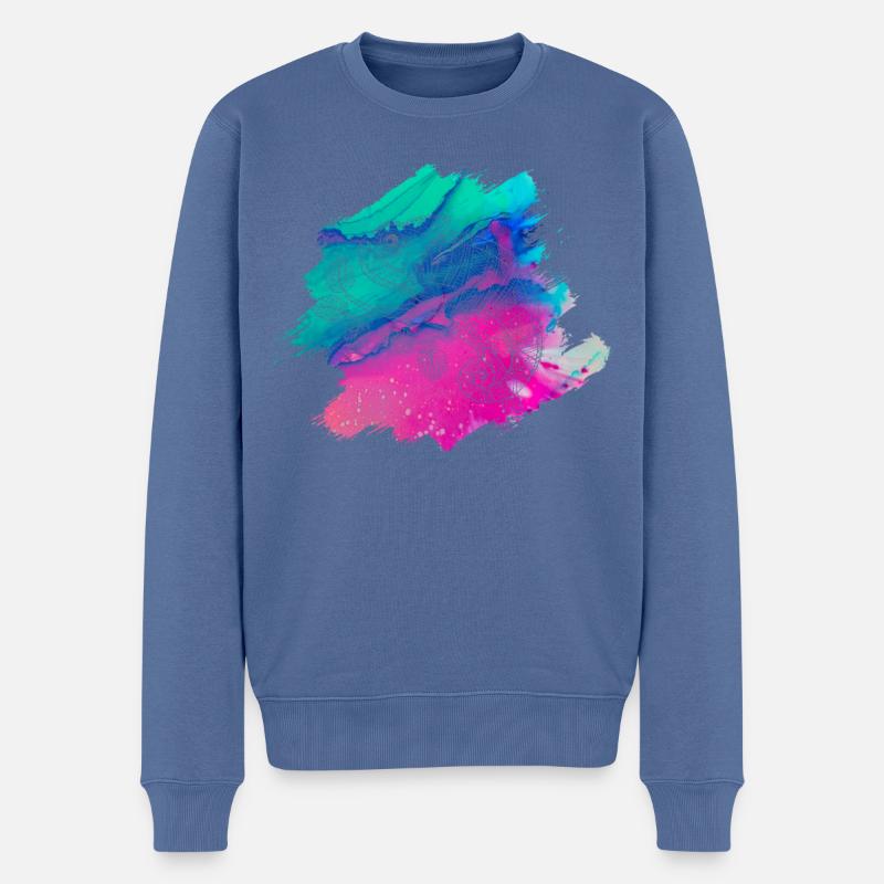 Chamäleon - Männer Premium Bio Pullover - Taubenblau