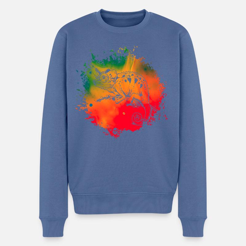 Caméléon - Pull Premium bio Homme - bleu pigeon