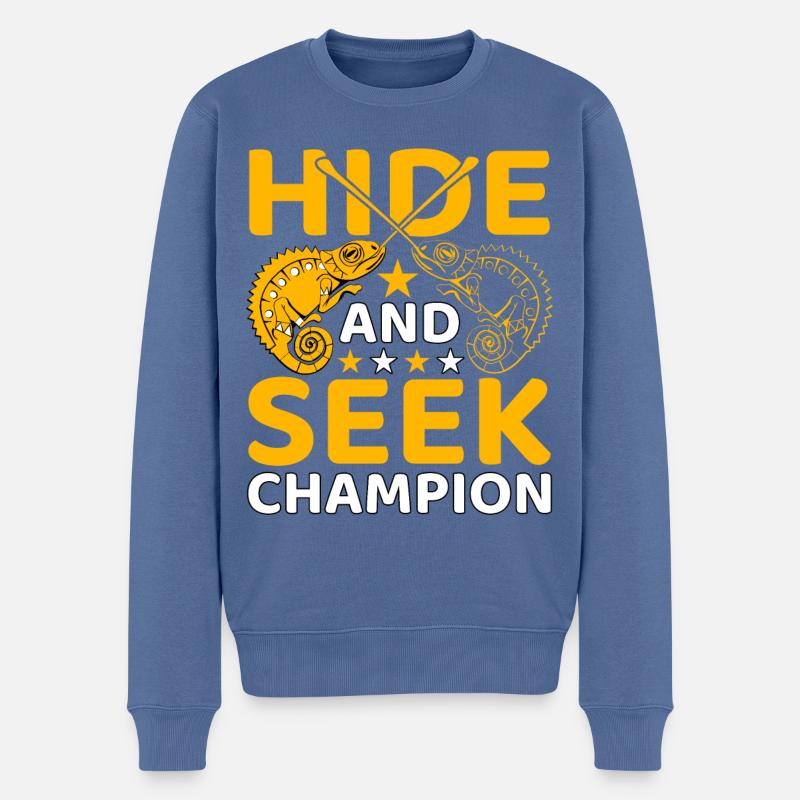 Champion de cache-cache - Pull Premium bio Homme - bleu pigeon