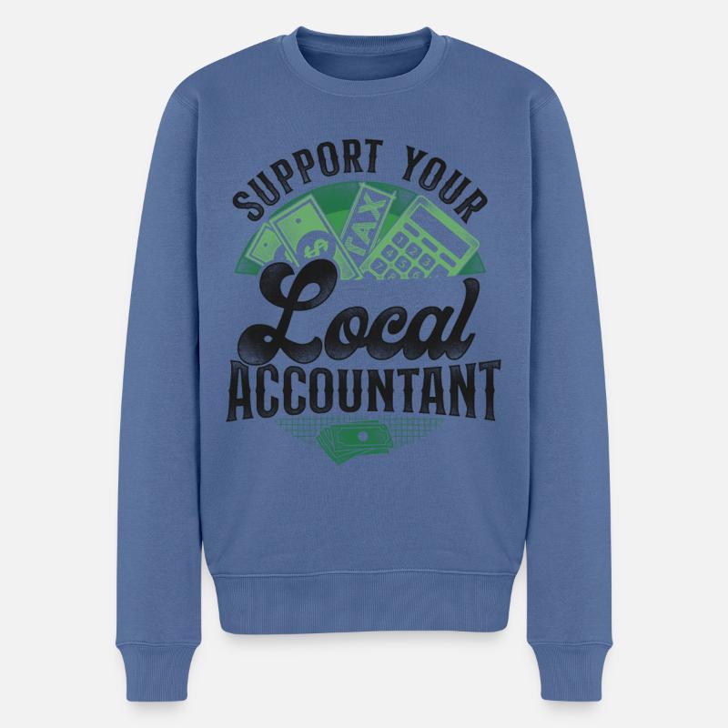 Comptable Comptable Comptable Comptabilité - Pull Premium bio Homme - bleu pigeon