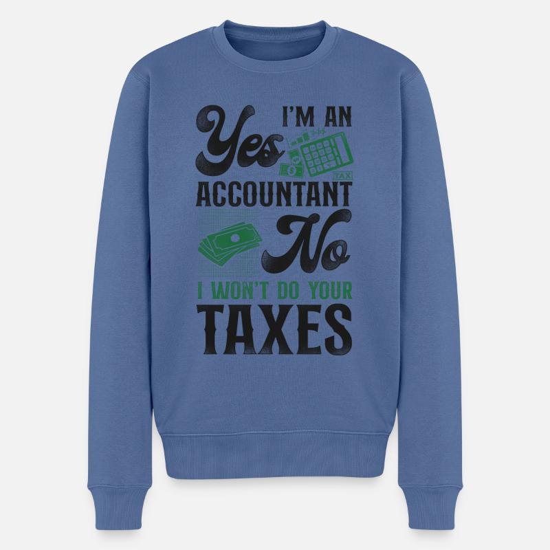 Comptable Comptable Comptable Comptabilité - Pull Premium bio Homme - bleu pigeon