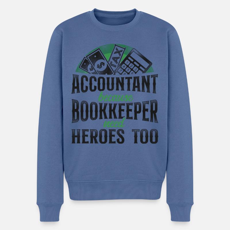 Accountant Bookkeeper Accounting - Männer Premium Bio Pullover - Taubenblau