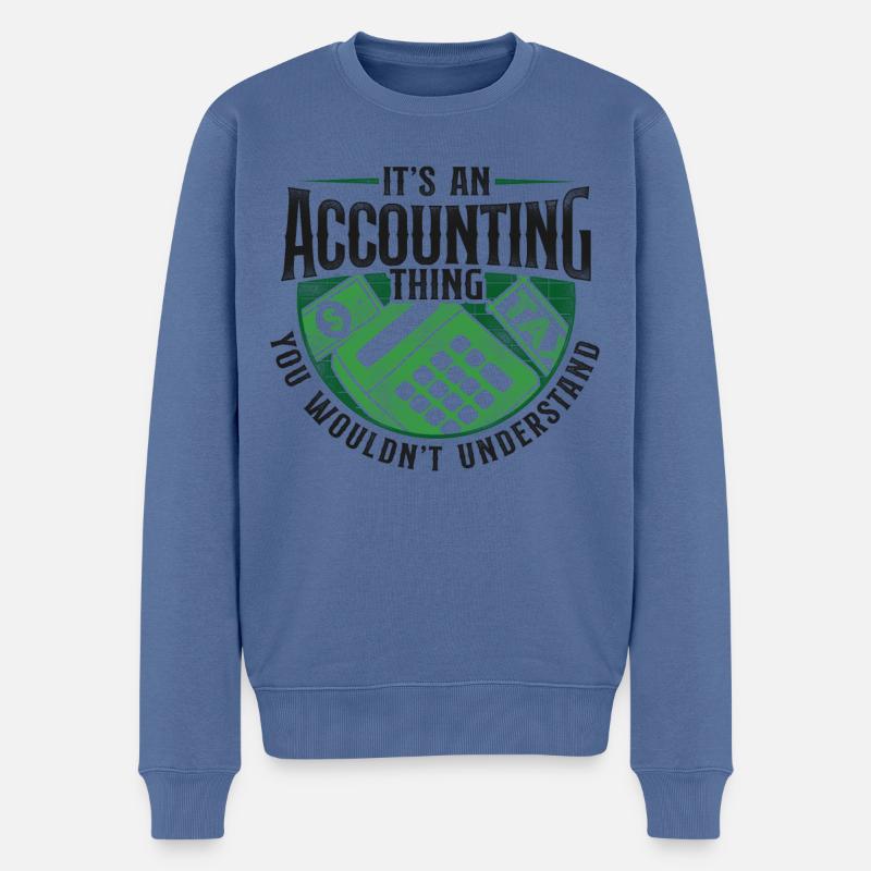 Comptable Comptable Comptable Comptabilité - Pull Premium bio Homme - bleu pigeon
