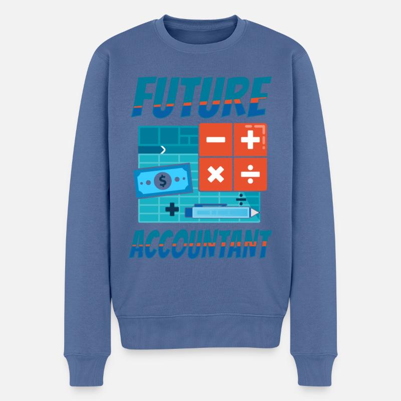 Accountant Bookkeeper Accounting - Männer Premium Bio Pullover - Taubenblau