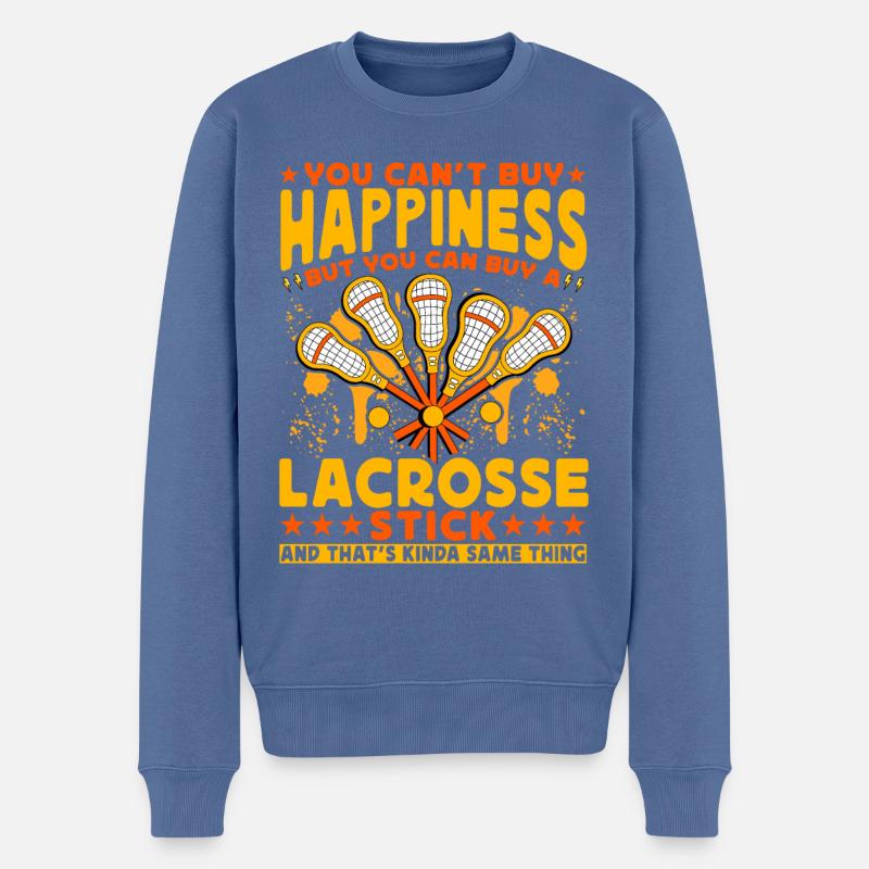 Lacrosse Lustige Sprüche - Männer Premium Bio Pullover - Taubenblau