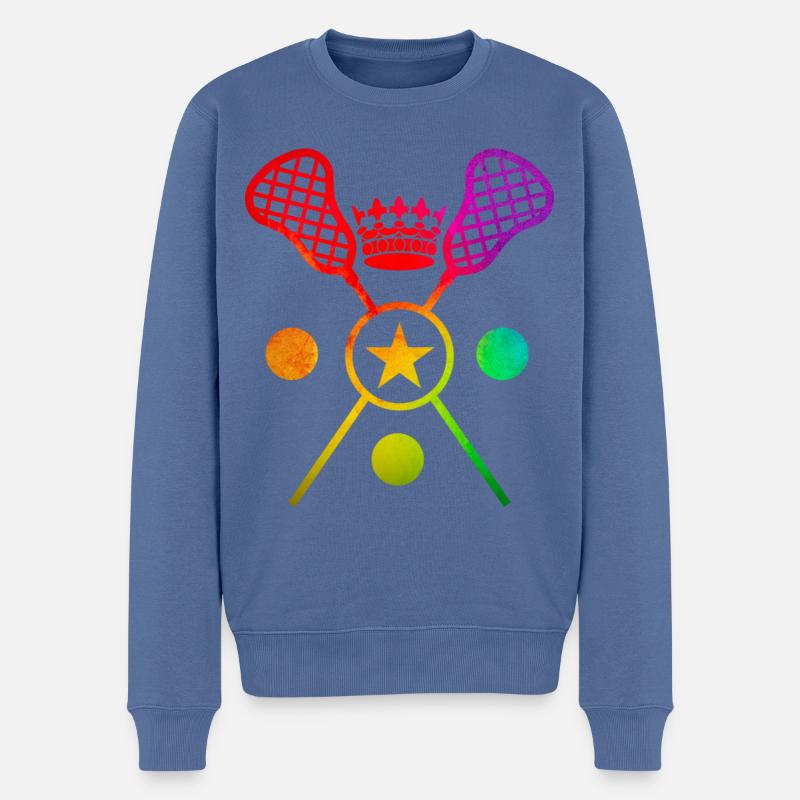 Lacrosse - Männer Premium Bio Pullover - Taubenblau