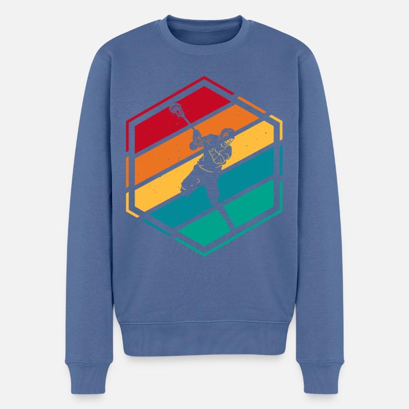 Lacrosse - Männer Premium Bio Pullover - Taubenblau