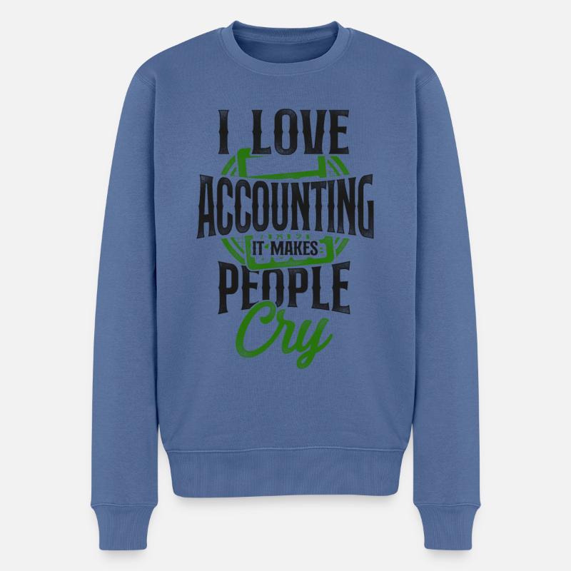 Accountant Bookkeeper Accounting - Männer Premium Bio Pullover - Taubenblau
