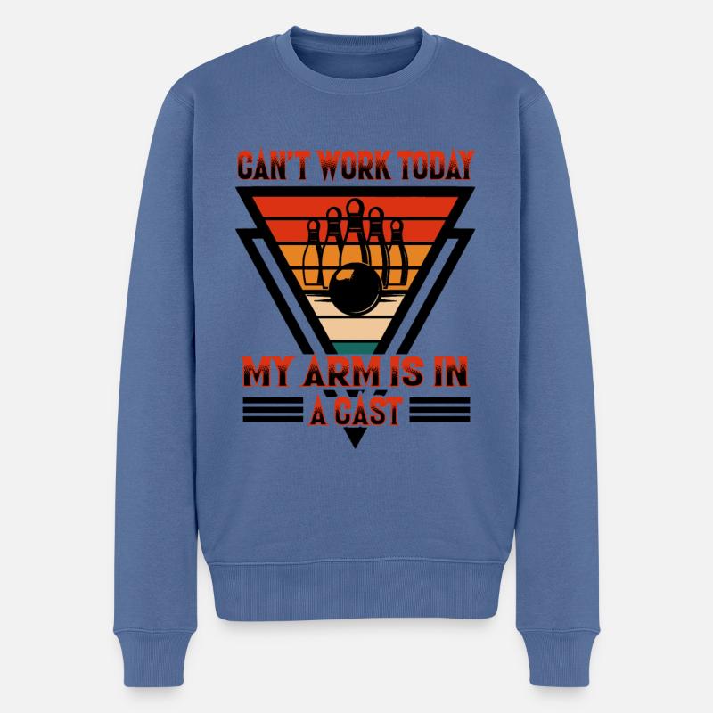 Bowling Spieler - Männer Premium Bio Pullover - Taubenblau